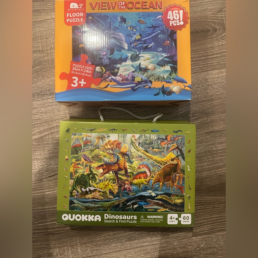 Ocean 46 pieces and Quokka Dinosaur 60 pieces Search & Find Puzzle Floor Puzzles